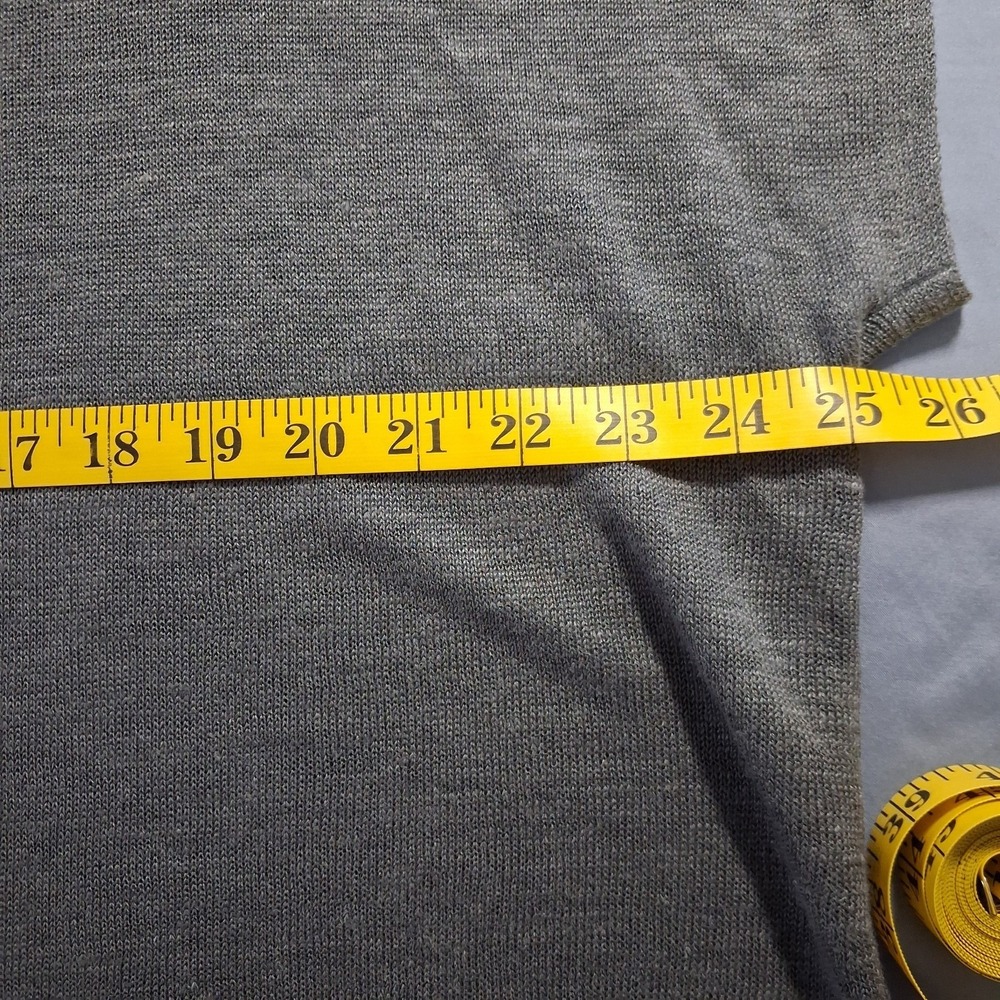 Eileen Fisher Sm Gray Short Sleeve Linen Tunic Sweater Quiet Luxury Old Money - Picture 4 of 9